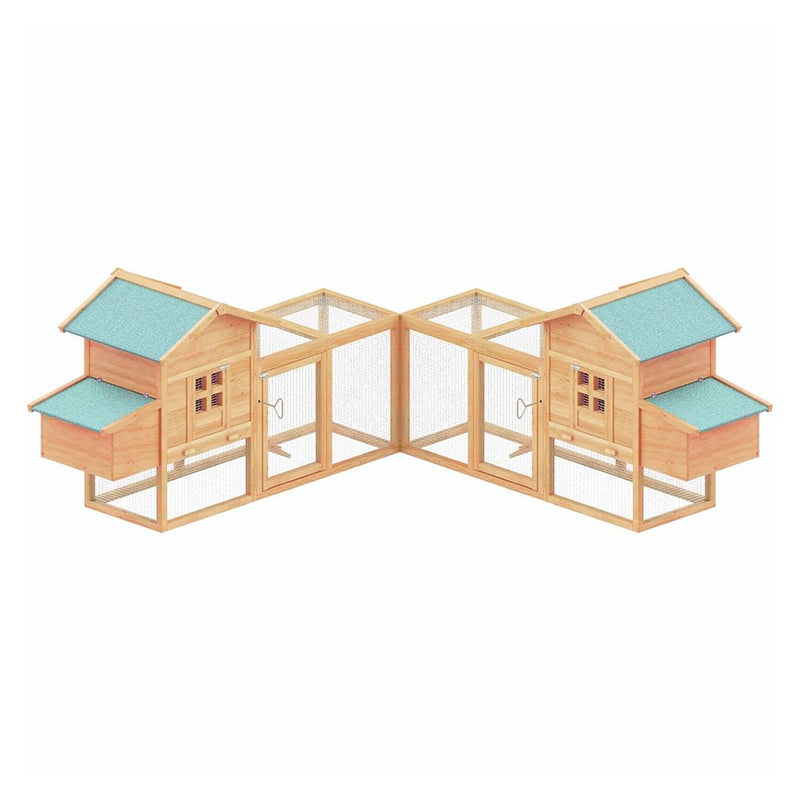 Large Wooden Backyard Hen Chicken Coop Enclosure W/ Nest Box & Run, 160" (SAK96451)