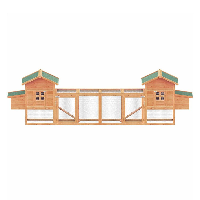 Large Wooden Backyard Hen Chicken Coop Enclosure W/ Nest Box & Run, 160" (SAK96451)