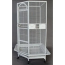 GobekUsa Large Wrought Iron Parrot Cage with Rolling Base
