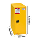 Large Yellow Heavy Duty Flammable Welded Fireproof Storage Cabinet, 35" (SAK52837)