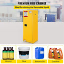 Large Yellow Heavy Duty Flammable Welded Fireproof Storage Cabinet, 35" (SAK52837)