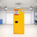 Large Yellow Heavy Duty Flammable Welded Fireproof Storage Cabinet, 35" (SAK52837)