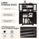 Bathroom Floor Storage Locker Kitchen Cabinet with Doors and Adjustable Shelf by LJGDeals