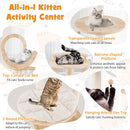 4-in-1 Large Wooden Cat Tower with Space Capsule Nest for Indoor Cats