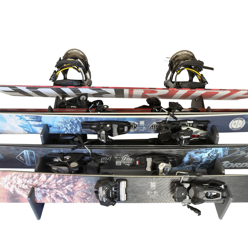 TRAPSKI LowPro 5 XL Ski and Snowboard Rack Insert for Rooftop Cargo Box | High Quality Marine Grade HDPE Plastic | Premium Strap Included | 3 Year Warranty | Made in the USA | Veteran Owned Business