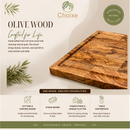 Multi-Purpose Large Olive Wood Serving and Cutting Board
