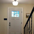 Large Milk Glass Schoolhouse Ceiling Light | 12"