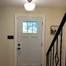 Large Milk Glass Schoolhouse Ceiling Light | 12" by The Lamp Goods