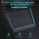 Laser-Carved Ambient Light for Model Y Juniper Wireless Charging Port | TESERY