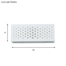 GobekUsa Laser Cut Minimalist Rectangle Box Wall Sconce: White Gypsum 1 Head Bedroom Light Fixture