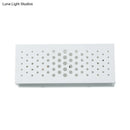 GobekUsa Laser Cut Minimalist Rectangle Box Wall Sconce: White Gypsum 1 Head Bedroom Light Fixture
