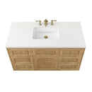 James Martin Laurent 48" Dual Mount Single Bathroom Vanity, Light Natural Oak