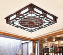 GobekUsa Integrated Invisible Ceiling Fan Lamp Chandelier for Living Room, Dining Room, Bedroom