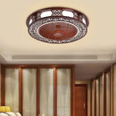 GobekUsa Integrated Invisible Ceiling Fan Lamp Chandelier for Living Room, Dining Room, Bedroom