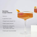Meridian Crystal Coupe Glasses Set of 2 by Viski