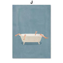 Minimalist white washing machine laundry room girl nordic wall art by Decorbites