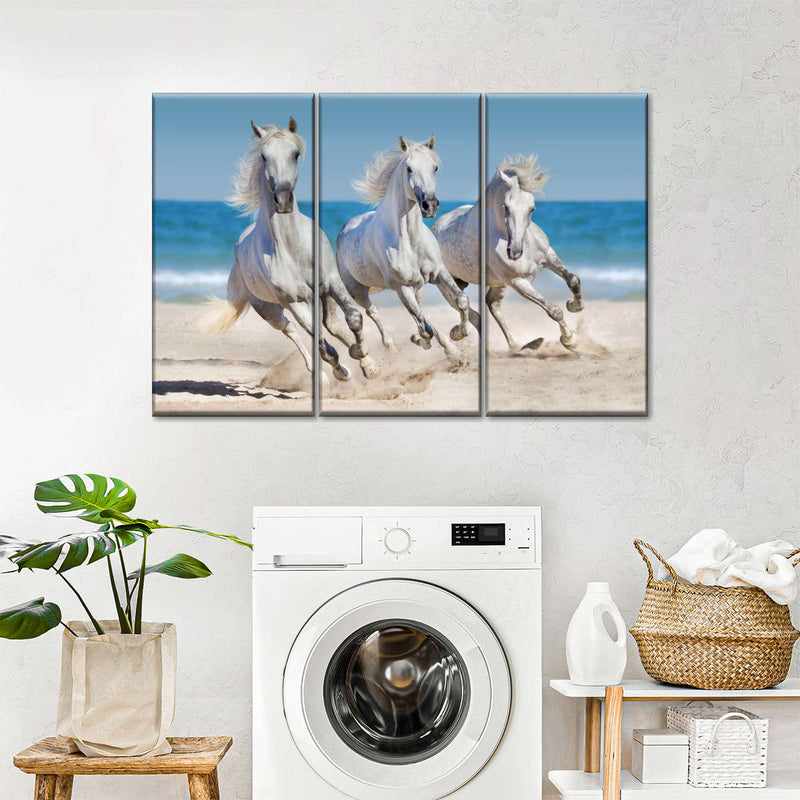 Wild Beach Horses Wall Art