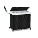 Laundry Hamper with Wheels and Lid by LJGDeals