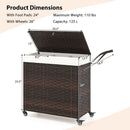 Laundry Hamper with Wheels and Lid by LJGDeals