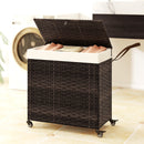 Laundry Hamper with Wheels and Lid by LJGDeals