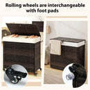Laundry Hamper with Wheels and Lid by LJGDeals