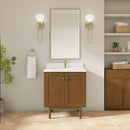 James Martin Laurent 30" Dual Mount Single Bathroom Vanity, Honey Oak
