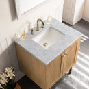 James Martin Laurent 30" Dual Mount Single Bathroom Vanity, Light Natural Oak