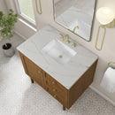 James Martin Laurent 36" Dual Mount Single Bathroom Vanity, Honey Oak