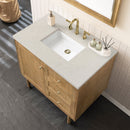 James Martin Laurent 36" Dual Mount Single Bathroom Vanity, Light Natural Oak