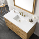 James Martin Laurent 48" Dual Mount Single Bathroom Vanity, Light Natural Oak