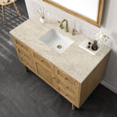 James Martin Laurent 48" Dual Mount Single Bathroom Vanity, Light Natural Oak