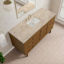 James Martin Laurent 60" Dual Mount Single Bathroom Vanity, Honey Oak