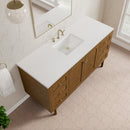 James Martin Laurent 60" Dual Mount Single Bathroom Vanity, Honey Oak