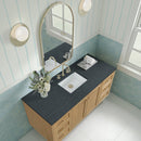 James Martin Laurent 60" Dual Mount Single Bathroom Vanity, Light Natural Oak