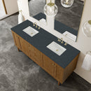 James Martin Laurent 72" Dual Mount Double Bathroom Vanity, Honey Oak