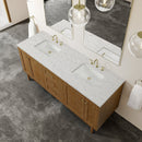 James Martin Laurent 72" Dual Mount Double Bathroom Vanity, Honey Oak