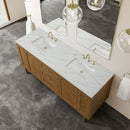 James Martin Laurent 72" Dual Mount Double Bathroom Vanity, Honey Oak