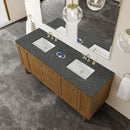 James Martin Laurent 72" Dual Mount Double Bathroom Vanity, Honey Oak