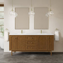 James Martin Laurent 72" Dual Mount Double Bathroom Vanity, Honey Oak