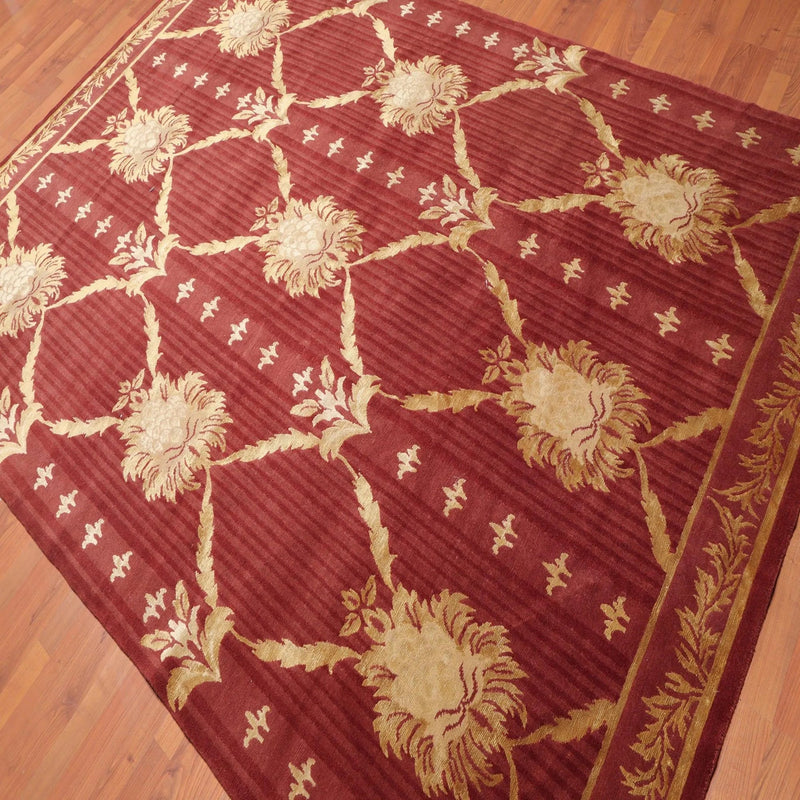 6' x 9' Couristan Hand Knotted Wool & Silk S.fine Damask Tibetan Area Rug Rust