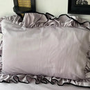 GobekUsa Cooling Silky Ruffled Bedding Set 180X220 - 4 Piece Smooth Fitted Sheet