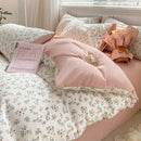 GobekUsa Cozy Pattern Printed 4Pcs Single Bedding Set - Soft Cotton Fabric