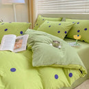 GobekUsa Cozy Pattern Printed 4Pcs Single Bedding Set - Soft Cotton Fabric