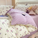 GobekUsa Cozy Pattern Printed 4Pcs Single Bedding Set - Soft Cotton Fabric