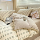 GobekUsa Cozy Pattern Printed 4Pcs Single Bedding Set - Soft Cotton Fabric