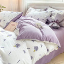 GobekUsa Cozy Pattern Printed 4Pcs Single Bedding Set - Soft Cotton Fabric