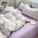 GobekUsa Double Layer Yarn Cozy Bed Sheet Set - High-Quality Washed Cotton Printed Bedding