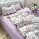 GobekUsa Double Layer Yarn Cozy Bed Sheet Set - High-Quality Washed Cotton Printed Bedding