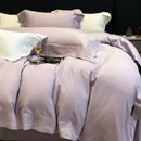 GobekUsa 1200TC Luxury Embroidery Bedding Set with Wide Edge & Lyocell Cotton Brushed Fabric