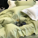 GobekUsa 1200TC Luxury Embroidery Bedding Set with Wide Edge & Lyocell Cotton Brushed Fabric